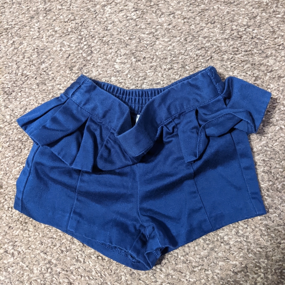 Janie and Jack baby Girl's blue shorts size 3-6 months